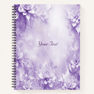 Lila-White-Blume-Notebook Notizbuch