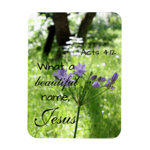 Lila Wildblume Bibel Verse Magnet