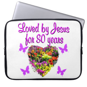 LILA WILDBLUME, DIE JESUS 80 JAHRE LIEBT LAPTOPSCHUTZHÜLLE