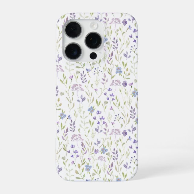 Lila Wildblume iPhone 16 Pro Hülle (Rückseite)