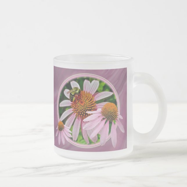 Lila Wildblume Mattglastasse (Rechts)