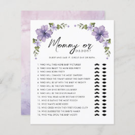 Lila Wildblume Mommy oder Daddy Game