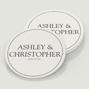 Lila Wildblume Runder Pappuntersetzer