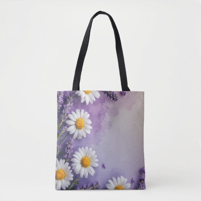 Lila Wildblume Tasche (Vorderseite)