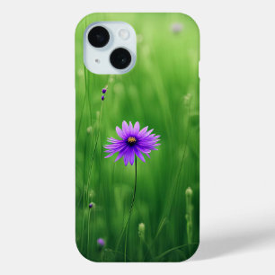 Lila Wildblumen auf dem grünen Feld Case-Mate iPhone Hülle