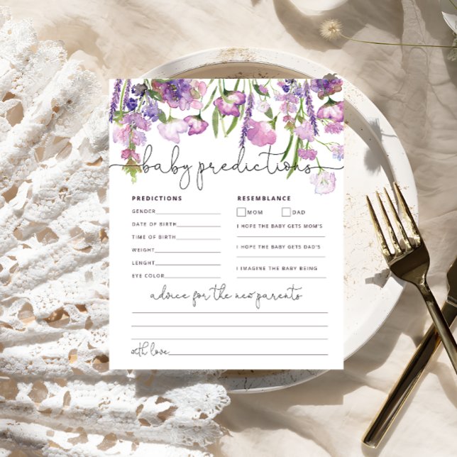 Lila Wildblumen Babyvoraussagen (Von Creator hochgeladen)