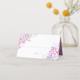 Lila Wildblumen Blumenhochzeit Platzkarte