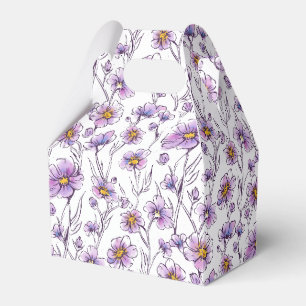 Lila Wildblumen-Botanikmuster-Design Geschenkschachtel