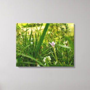 Lila Wildblumen Botanische Blumenfotografie Leinwanddruck