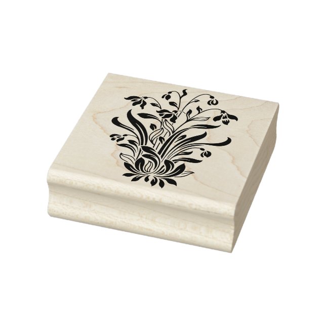 Lila Wildblumen Briefmarke Gummistempel (Stempel)