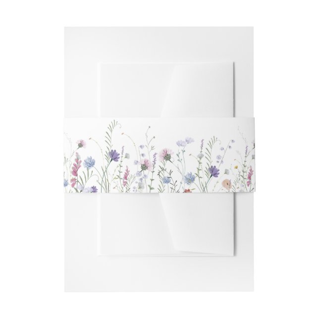 Lila Wildblumen Einladungsbanderole (Vorderseite Beispiel)