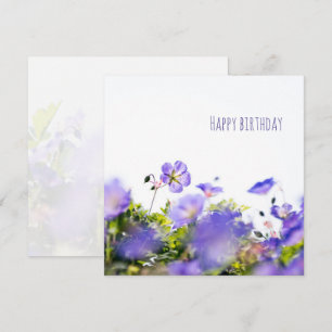 Lila Wildblumen-Happy-Birthday-Karte Karte