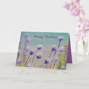 Lila Wildblumen Karte