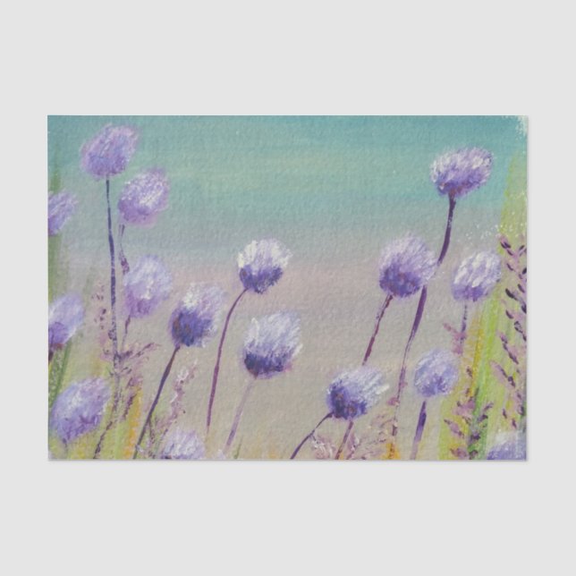 Lila Wildblumen Seidenpapier (Vorderseite)