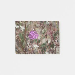 Lila Wildblumen von Verbena und Weißpinsel Post-it Klebezettel