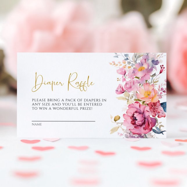 Lila Wildblumen Windeldrehkarte Begleitkarte (Von Creator hochgeladen)