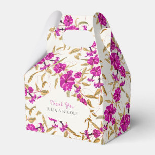 Lila wilde Trompetenreben-Blumen-Garten-Hochzeit Geschenkschachtel
