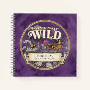 Lila-wilder-Bestäuber-Garten-Notizbuch Notizbuch