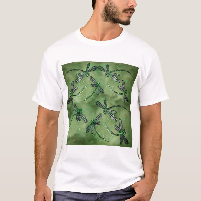 Lila Winged Dragonflies T-Shirt (Vorderseite)