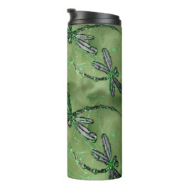 Lila Winged Dragonfly Flit Thermosbecher