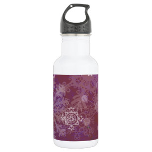 Lila Winter Edelstahlflasche