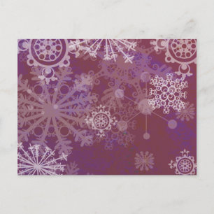 Lila Winter Postkarte