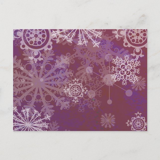 Lila Winter Postkarte (Vorderseite)