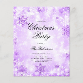 Lila Winter Wonder Holiday Einladungsprogramm & Me Flyer