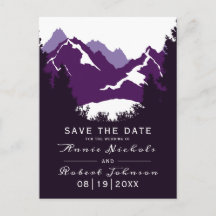 Lila Winterhochzeit Save the Date