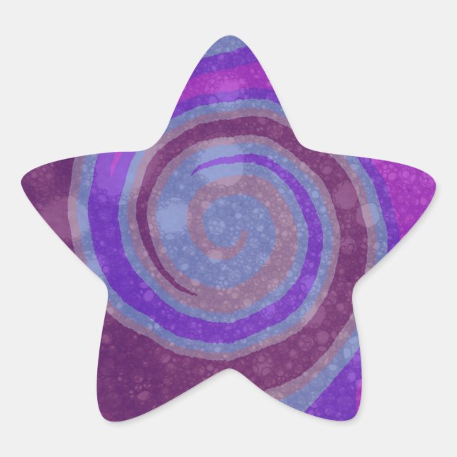 Lila Wirble Star-Aufkleber Stern-Aufkleber (Vorderseite)