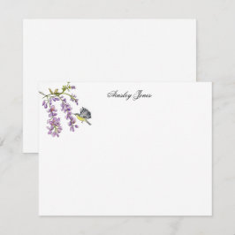 Lila Wisteria Aquarell Dankeskarte