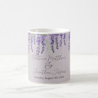 Lila Wisteria Blume auf dem Parco delle camelie Lo Kaffeetasse
