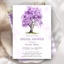 Lila Wisteria Floral Tree Brautparty