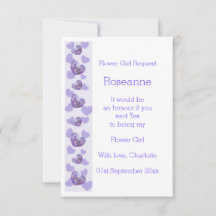 Lila Wisteria Heart Design Flower Girl Anforderung