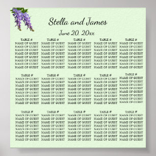 Lila Wisteria Lounge Plan Poster