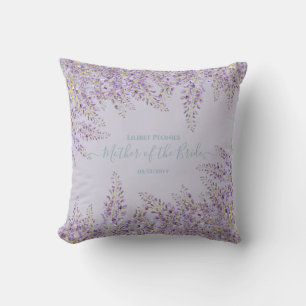 Lila Wisteria Sage Blumengarten Hochzeit Kissen
