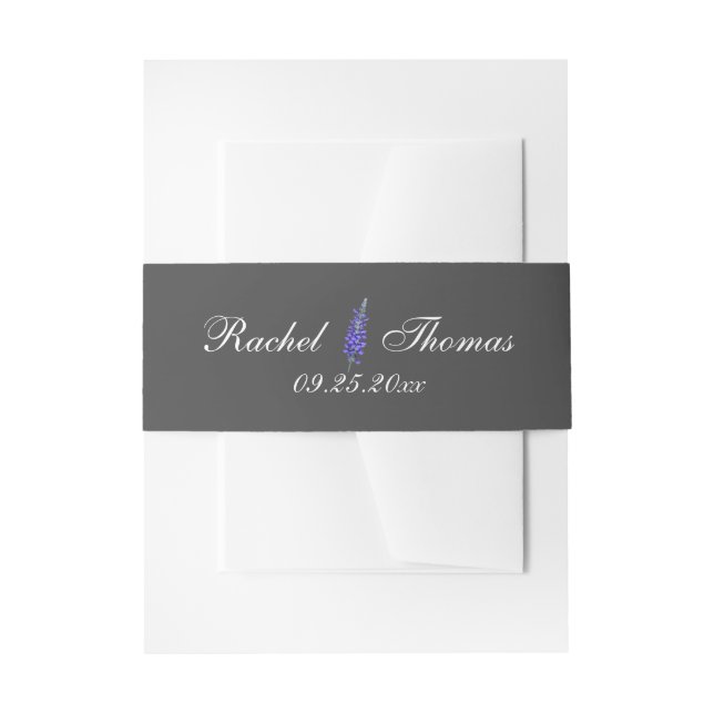 Lila Wisteria Themed Wedding Einladungsbanderole (Vorderseite Beispiel)