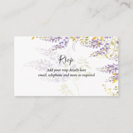 Lila Wisteria UAWG Hotel Wedding Details Begleitkarte