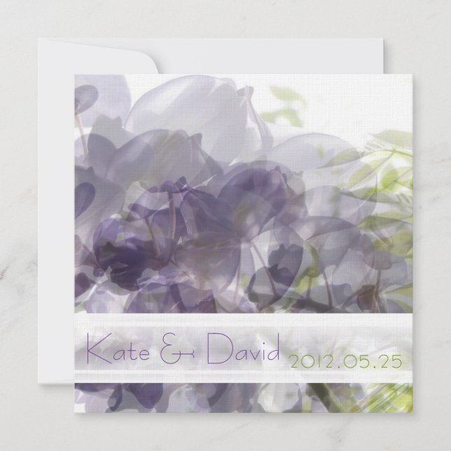 © Lila Wisteria Whisper Wedding Einladungen (Vorderseite)