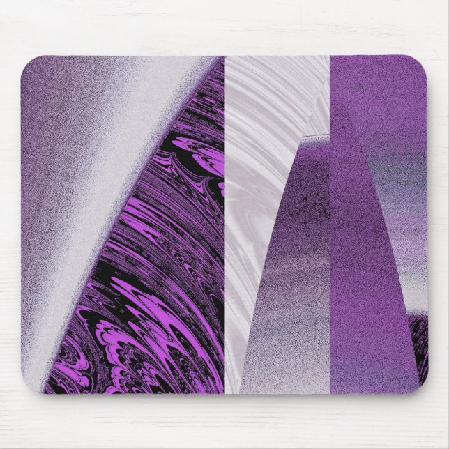 Lila Wolkenkratzer Fraktal Mousepad (Vorne)