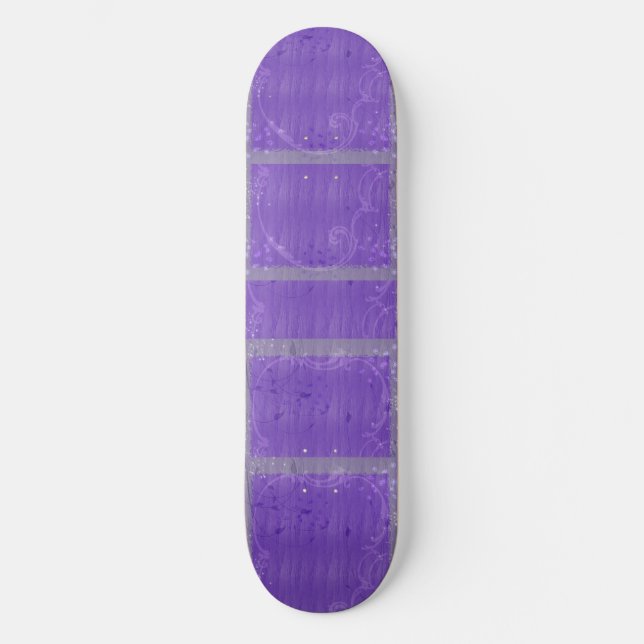 lila Wow. Skateboard (Vorderseite)