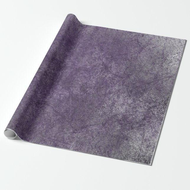 Lila Wrap aus gestörtem Silberpflaumen Geschenkpapier (Ungerollt)