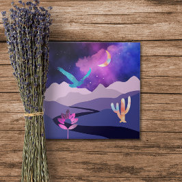 Lila Wüstengebirge Fliese