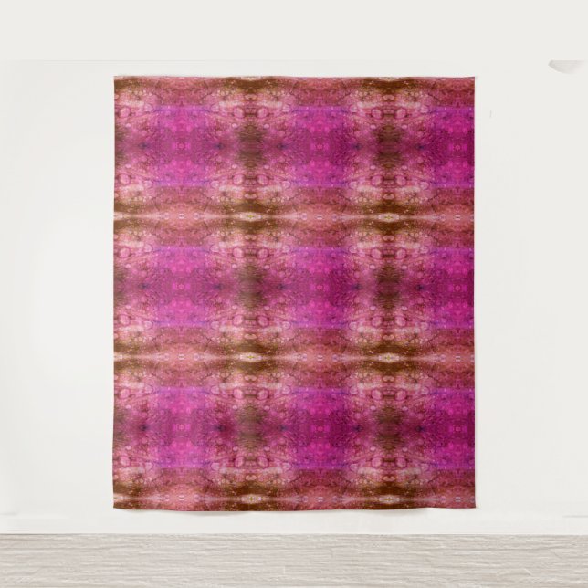 Lila X 1974 Ikat 6 Wandteppich (Vorderseite)