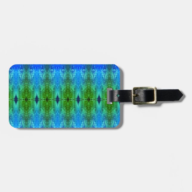 Lila X GL Ikat 7 Gepäckanhänger (Vorderseite horizontal)