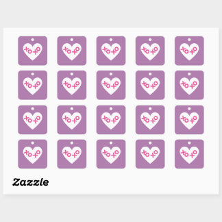 Lila XOXO Herz Valentinstag Aufkleber