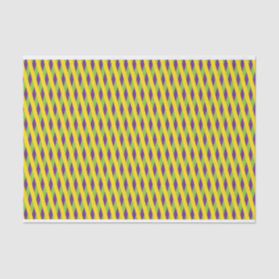 LILA YELLOW GREEN MARDI GRAS DIAMOND PATTERN SEIDENPAPIER