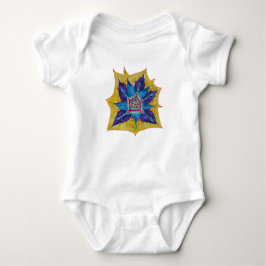 Lila Yellow Mandala Baby Jersey Bodysuit Strampler