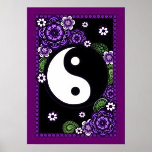 Lila Yin Yang Plakat