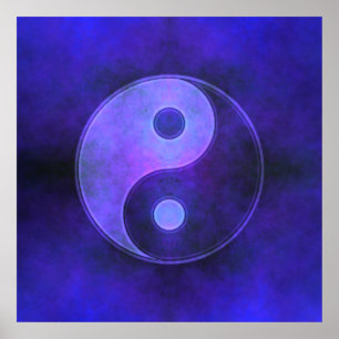 Lila Yin Yang Plakat